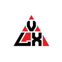 design de logotipo de letra de triângulo vlx com forma de triângulo. monograma de design de logotipo de triângulo vlx. modelo de logotipo de vetor de triângulo vlx com cor vermelha. logotipo triangular vlx logotipo simples, elegante e luxuoso.