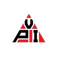 design de logotipo de letra de triângulo vpi com forma de triângulo. monograma de design de logotipo de triângulo vpi. modelo de logotipo de vetor de triângulo vpi com cor vermelha. logotipo triangular vpi logotipo simples, elegante e luxuoso.