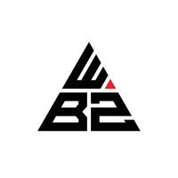 design de logotipo de letra triângulo wbz com forma de triângulo. monograma de design de logotipo de triângulo wbz. modelo de logotipo de vetor de triângulo wbz com cor vermelha. logotipo triangular wbz logotipo simples, elegante e luxuoso. wbz