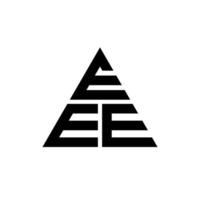 eee design de logotipo de letra de triângulo com forma de triângulo. eee monograma de design de logotipo de triângulo. eee modelo de logotipo de vetor triângulo com cor vermelha. eee logotipo triangular logotipo simples, elegante e luxuoso.