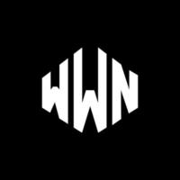 design de logotipo de carta wwn com forma de polígono. wwn polígono e design de logotipo em forma de cubo. wwn hexágono vector logotipo modelo cores brancas e pretas. monograma wwn, logotipo de negócios e imóveis.
