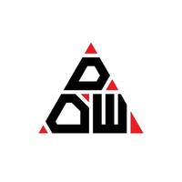 design de logotipo de letra triângulo dow com forma de triângulo. monograma de design de logotipo de triângulo dow. modelo de logotipo de vetor de triângulo dow com cor vermelha. logotipo triangular da dow logotipo simples, elegante e luxuoso.