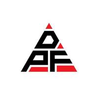 design de logotipo de letra triângulo dpf com forma de triângulo. monograma de design de logotipo de triângulo dpf. modelo de logotipo de vetor triângulo dpf com cor vermelha. logotipo triangular dpf logotipo simples, elegante e luxuoso.
