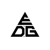 design de logotipo de letra triângulo edg com forma de triângulo. monograma de design de logotipo de triângulo edg. modelo de logotipo de vetor de triângulo de borda com cor vermelha. logótipo triangular edg logótipo simples, elegante e luxuoso.