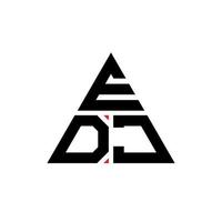 design de logotipo de letra triângulo edj com forma de triângulo. monograma de design de logotipo de triângulo edj. modelo de logotipo de vetor edj triângulo com cor vermelha. logotipo triangular edj logotipo simples, elegante e luxuoso.