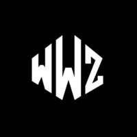 design de logotipo de letra wwz com forma de polígono. wwz polígono e design de logotipo em forma de cubo. wwz hexágono modelo de logotipo de vetor cores brancas e pretas. wwz monograma, logotipo de negócios e imóveis.