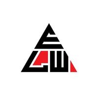 design de logotipo de letra triângulo elw com forma de triângulo. monograma de design de logotipo de triângulo elw. modelo de logotipo de vetor de triângulo elw com cor vermelha. logotipo triangular elw logotipo simples, elegante e luxuoso.
