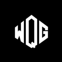 design de logotipo de letra wqg com forma de polígono. wqg polígono e design de logotipo em forma de cubo. wqg hexágono modelo de logotipo de vetor cores brancas e pretas. monograma wqg, logotipo de negócios e imóveis.
