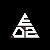 design de logotipo de letra triângulo eoz com forma de triângulo. monograma de design de logotipo de triângulo eoz. modelo de logotipo de vetor de triângulo eoz com cor vermelha. logotipo triangular eoz logotipo simples, elegante e luxuoso.
