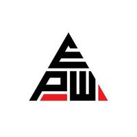 design de logotipo de letra triângulo epw com forma de triângulo. monograma de design de logotipo de triângulo epw. modelo de logotipo de vetor de triângulo epw com cor vermelha. logotipo triangular epw logotipo simples, elegante e luxuoso.