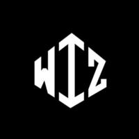 design de logotipo de carta wiz com forma de polígono. wiz polígono e design de logotipo em forma de cubo. wiz hexágono vector logo template cores brancas e pretas. wiz monograma, logotipo de negócios e imóveis.