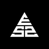 design de logotipo de letra triângulo esz com forma de triângulo. monograma de design de logotipo de triângulo esz. modelo de logotipo de vetor de triângulo esz com cor vermelha. esz logotipo triangular logotipo simples, elegante e luxuoso.