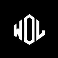 design de logotipo de letra wdl com forma de polígono. wdl polígono e design de logotipo em forma de cubo. wdl hexágono modelo de logotipo de vetor cores brancas e pretas. wdl monograma, logotipo de negócios e imóveis.