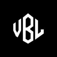 design de logotipo de carta vbl com forma de polígono. vbl polígono e design de logotipo em forma de cubo. vbl hexágono modelo de logotipo de vetor cores brancas e pretas. vbl monograma, logotipo de negócios e imóveis.