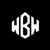 design de logotipo de carta wbw com forma de polígono. wbw polígono e design de logotipo em forma de cubo. wbw hexágono modelo de logotipo de vetor cores brancas e pretas. monograma wbw, logotipo de negócios e imóveis.