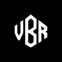 design de logotipo de letra vbr com forma de polígono. vbr polígono e design de logotipo em forma de cubo. vbr hexágono modelo de logotipo de vetor cores brancas e pretas. monograma vbr, logotipo de negócios e imóveis.