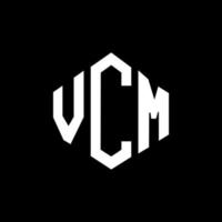 design de logotipo de carta vcm com forma de polígono. vcm polígono e design de logotipo em forma de cubo. vcm hexágono vector logotipo modelo cores brancas e pretas. monograma vcm, logotipo de negócios e imóveis.