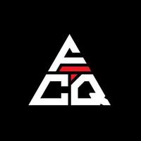 design de logotipo de letra triângulo fcq com forma de triângulo. monograma de design de logotipo de triângulo fcq. modelo de logotipo de vetor fcq triângulo com cor vermelha. logotipo triangular fcq logotipo simples, elegante e luxuoso.