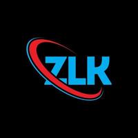 logotipo zlk. carta zlk. design de logotipo de letra zlk. iniciais zlk logotipo ligado com círculo e logotipo monograma maiúsculo. tipografia zlk para marca de tecnologia, negócios e imóveis. vetor