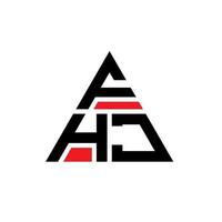 design de logotipo de letra triângulo fhj com forma de triângulo. monograma de design de logotipo de triângulo fhj. modelo de logotipo de vetor de triângulo fhj com cor vermelha. fhj logotipo triangular logotipo simples, elegante e luxuoso.