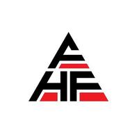 design de logotipo de letra triângulo fhf com forma de triângulo. monograma de design de logotipo de triângulo fhf. modelo de logotipo de vetor triângulo fhf com cor vermelha. fhf logotipo triangular logotipo simples, elegante e luxuoso.