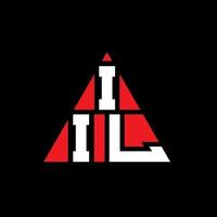 design de logotipo de letra de triângulo iil com forma de triângulo. monograma de design de logotipo de triângulo iil. modelo de logotipo de vetor de triângulo iil com cor vermelha. iil logotipo triangular logotipo simples, elegante e luxuoso.