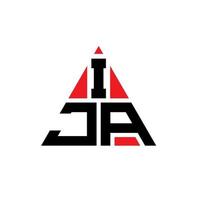ija design de logotipo de letra de triângulo com forma de triângulo. monograma de design de logotipo de triângulo ija. modelo de logotipo de vetor de triângulo ija com cor vermelha. ija logotipo triangular logotipo simples, elegante e luxuoso.