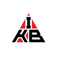 design de logotipo de letra de triângulo ikb com forma de triângulo. monograma de design de logotipo de triângulo ikb. modelo de logotipo de vetor de triângulo ikb com cor vermelha. logotipo triangular ikb logotipo simples, elegante e luxuoso.