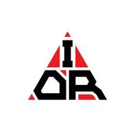 design de logotipo de letra triângulo ior com forma de triângulo. monograma de design de logotipo de triângulo ior. modelo de logotipo de vetor triângulo ior com cor vermelha. ior logotipo triangular logotipo simples, elegante e luxuoso.