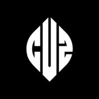 design de logotipo de carta de círculo cvz com forma de círculo e elipse. letras de elipse cvz com estilo tipográfico. as três iniciais formam um logotipo circular. cvz círculo emblema abstrato monograma carta marca vetor. vetor