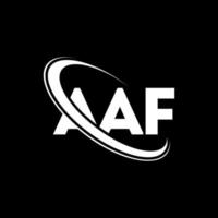 logotipo af. carta aff. design de logotipo de letra aaf. iniciais aaf logotipo ligado com círculo e logotipo monograma maiúsculo. tipografia aaf para marca de tecnologia, negócios e imóveis. vetor