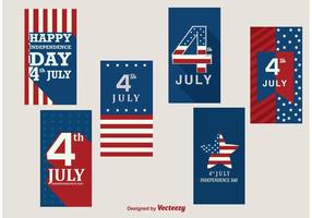 Banners felizes de 4 de julho