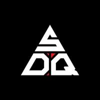 design de logotipo de letra de triângulo sdq com forma de triângulo. monograma de design de logotipo de triângulo sdq. modelo de logotipo de vetor sdq triângulo com cor vermelha. logotipo triangular sdq logotipo simples, elegante e luxuoso.