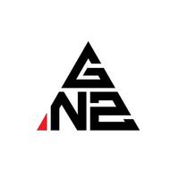 design de logotipo de letra triângulo gnz com forma de triângulo. monograma de design de logotipo de triângulo gnz. modelo de logotipo de vetor de triângulo gnz com cor vermelha. logotipo triangular gnz logotipo simples, elegante e luxuoso.