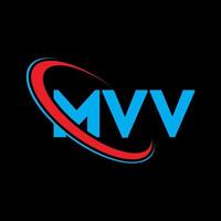 logotipo mv. carta mv. design de logotipo de carta mvv. iniciais mvv logotipo ligado com círculo e logotipo monograma maiúsculo. tipografia mvv para marca de tecnologia, negócios e imóveis. vetor