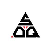 design de logotipo de letra de triângulo soq com forma de triângulo. monograma de design de logotipo de triângulo soq. modelo de logotipo de vetor soq triângulo com cor vermelha. logotipo triangular soq logotipo simples, elegante e luxuoso.