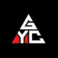 design de logotipo de letra triângulo gyc com forma de triângulo. monograma de design de logotipo de triângulo gyc. modelo de logotipo de vetor de triângulo gyc com cor vermelha. logotipo triangular gyc logotipo simples, elegante e luxuoso.