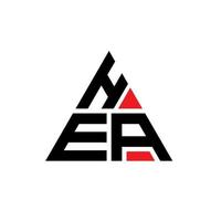 design de logotipo de letra de triângulo hea com forma de triângulo. monograma de design de logotipo de triângulo hea. modelo de logotipo de vetor de triângulo hea com cor vermelha. hea logotipo triangular logotipo simples, elegante e luxuoso.