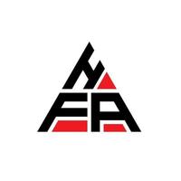 design de logotipo de letra de triângulo hfa com forma de triângulo. monograma de design de logotipo de triângulo hfa. modelo de logotipo de vetor de triângulo hfa com cor vermelha. logotipo triangular hfa logotipo simples, elegante e luxuoso.