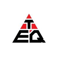 design de logotipo de letra triângulo teq com forma de triângulo. monograma de design de logotipo de triângulo teq. modelo de logotipo de vetor de triângulo teq com cor vermelha. logotipo triangular teq logotipo simples, elegante e luxuoso.