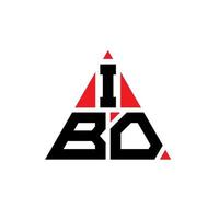 design de logotipo de letra de triângulo ibo com forma de triângulo. monograma de design de logotipo de triângulo ibo. modelo de logotipo de vetor de triângulo ibo com cor vermelha. logotipo triangular ibo logotipo simples, elegante e luxuoso.