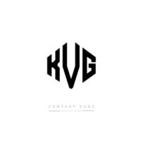design de logotipo de letra kvg com forma de polígono. kvg polígono e design de logotipo em forma de cubo. modelo de logotipo de vetor hexágono kvg cores brancas e pretas. kvg monograma, logotipo comercial e imobiliário.