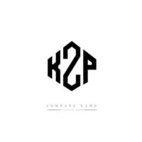 design de logotipo de letra kzp com forma de polígono. kzp polígono e design de logotipo em forma de cubo. modelo de logotipo de vetor hexágono kzp cores brancas e pretas. kzp monograma, logotipo de negócios e imóveis.