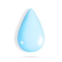 3d vector design de ícone de gota de água azul