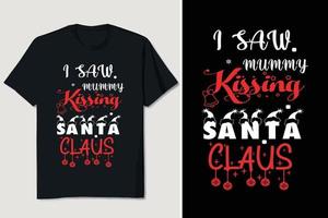 design de camiseta de natal vetor