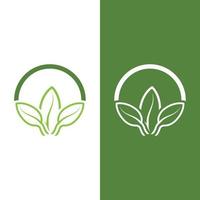 logotipos da ecologia de folhas verdes vetor