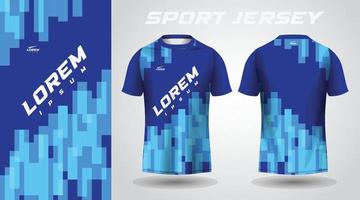 design de camisa esportiva de camiseta azul vetor