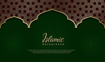 fundo islâmico ornamental de luxo elegante árabe com ornamento decorativo de padrão islâmico vetor