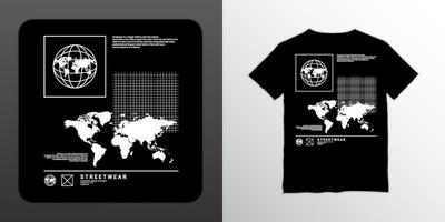 design de camiseta streetwear, adequado para serigrafia, jaquetas e outros vetor