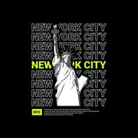 design de escrita da cidade de nova york, adequado para camisetas de impressão de tela, roupas, jaquetas e outros vetor